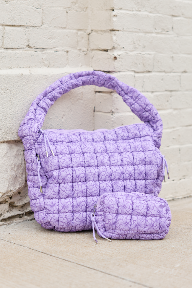 Haylie Floral Sketch Quilted Carry All Bag