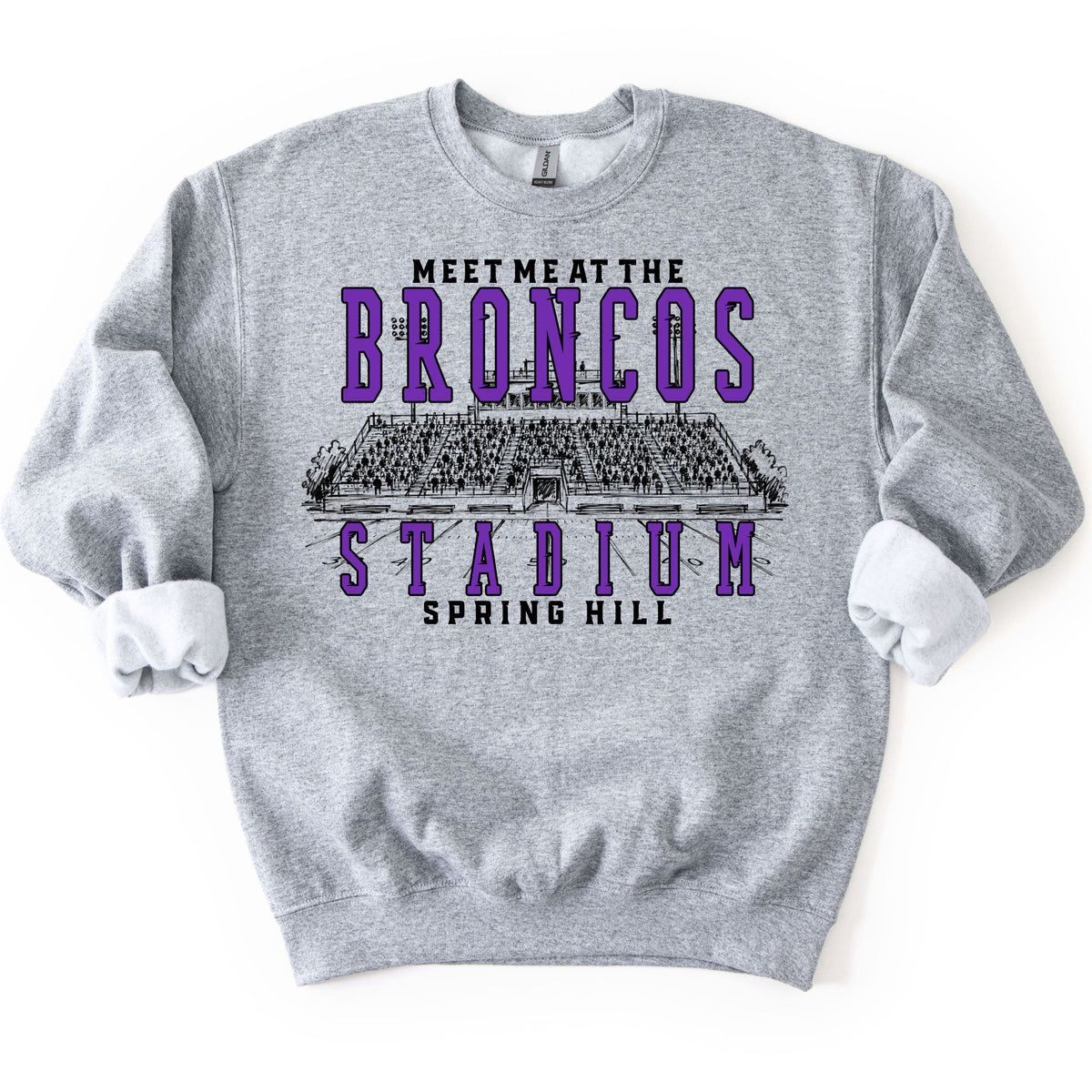 Meet Me at the Broncos Stadium Crewneck Sweatshirt - Spring Hill