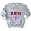 Spring Hill Broncos Football Crewneck Sweatshirt - Sport Gray