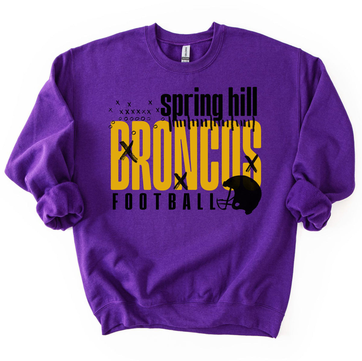 Spring Hill Broncos Football Crewneck Sweatshirt