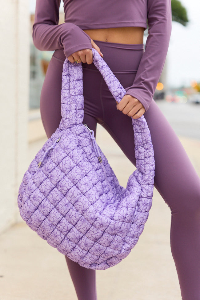 Haylie Floral Sketch Quilted Carry All Bag