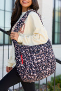 Haylie Leopard Quilted Carry All Bag