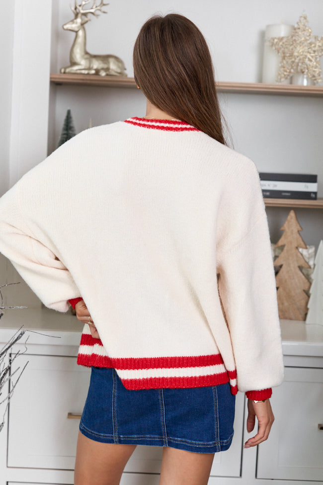 Oh, Christmas Tree Beige Crewneck Sweater