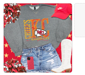 KC Chiefs Graphic Crewneck Sweatshirt