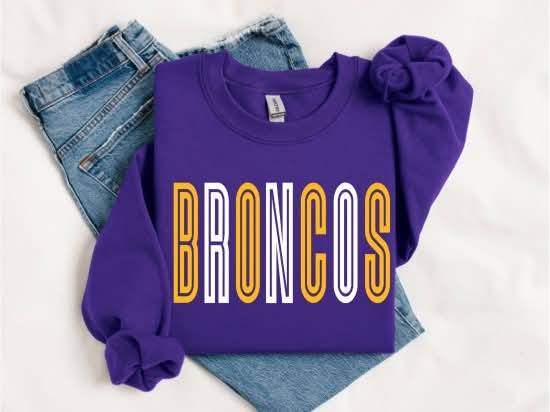 Broncos Crewneck Sweatshirt – Purple